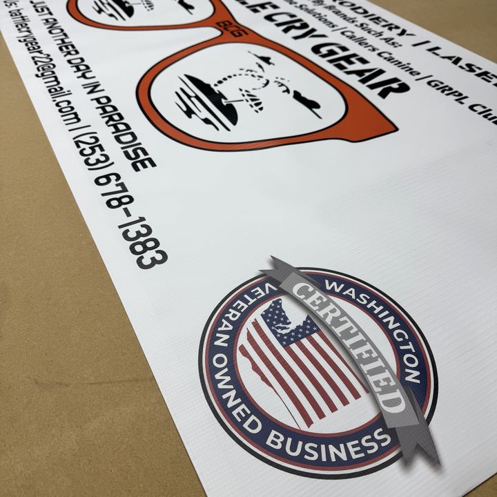 Battle Cry Gear: 13oz vinyl banner sticker