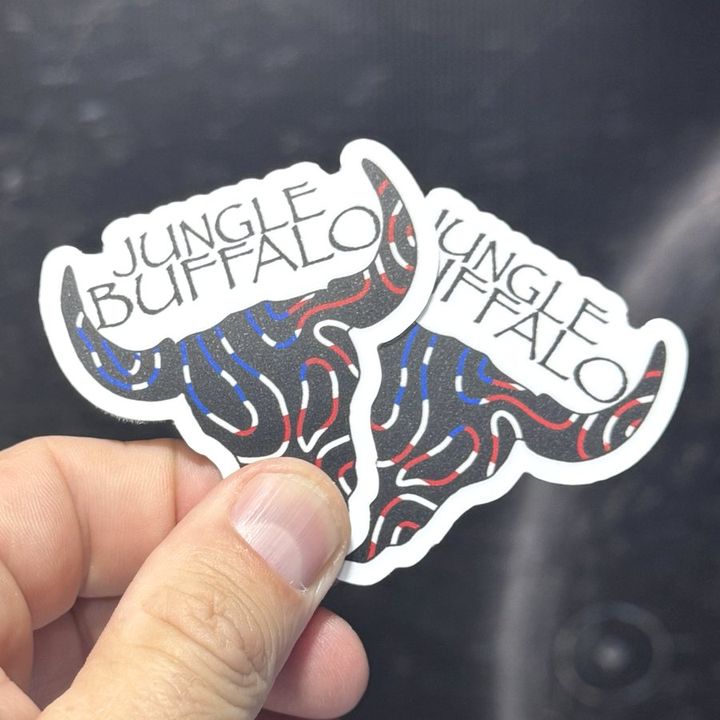 Jungle Buffalo: Die-cut vinyl sticker