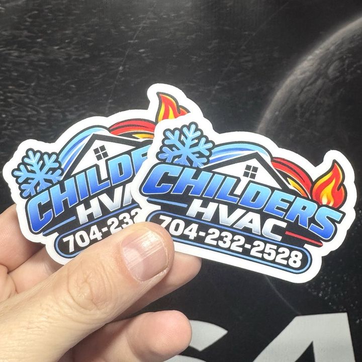 Childers HVAC: Die-cut vinyl sticker