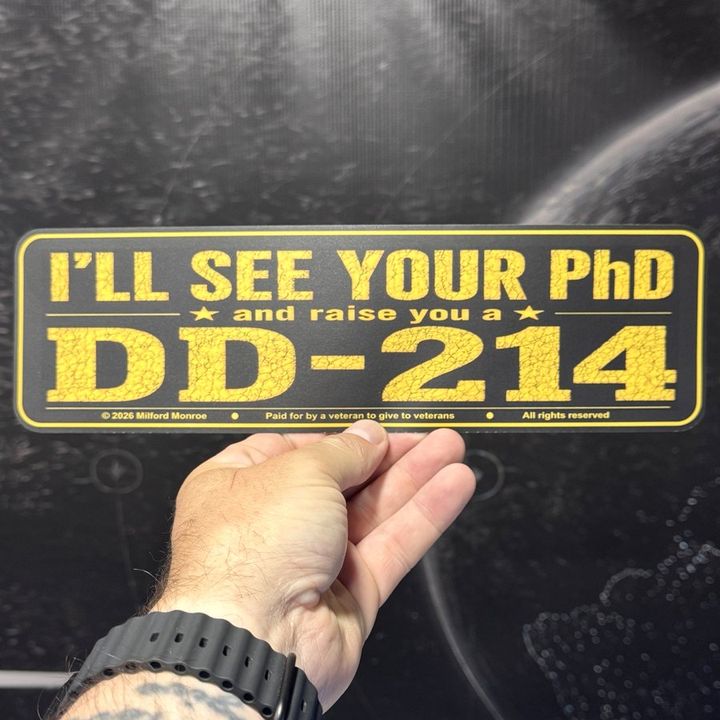 DD-214: Bumper sticker sticker